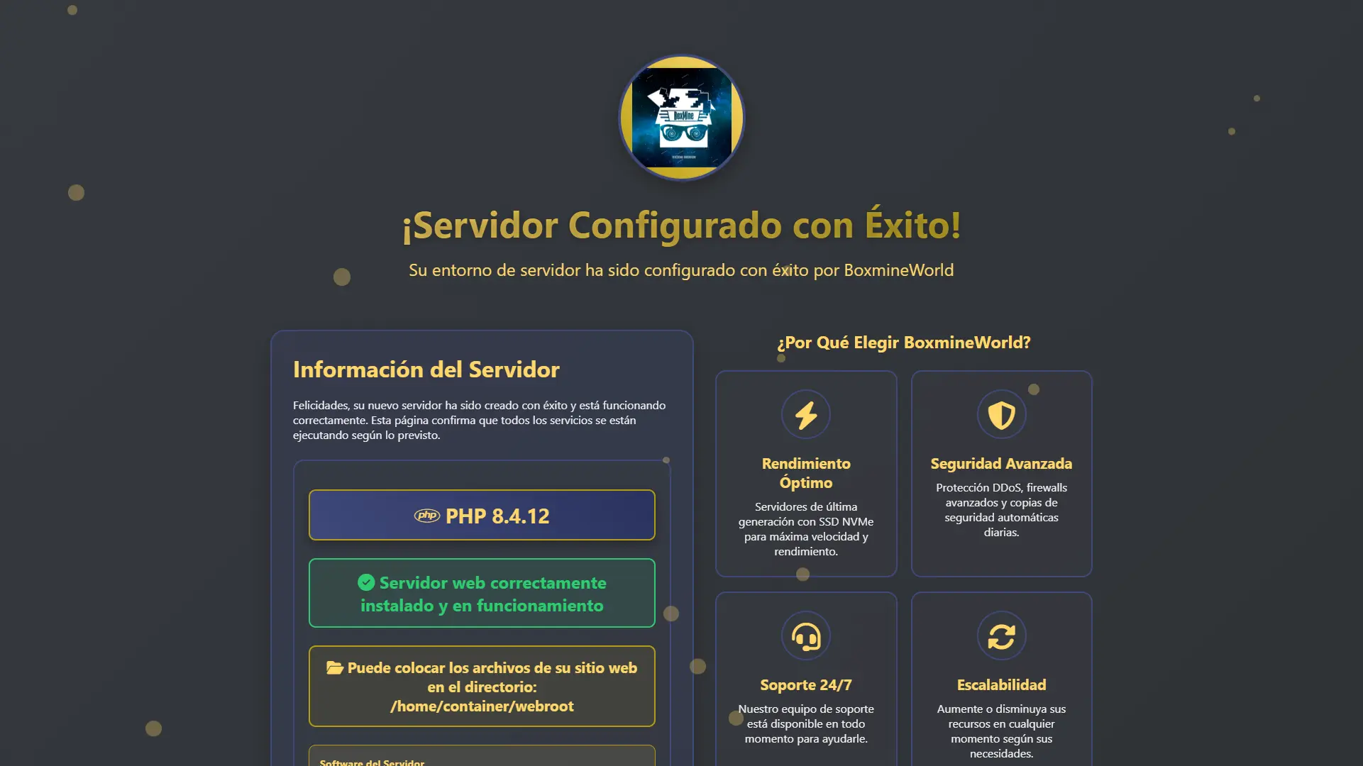 Hosting Web de Alto Rendimiento
